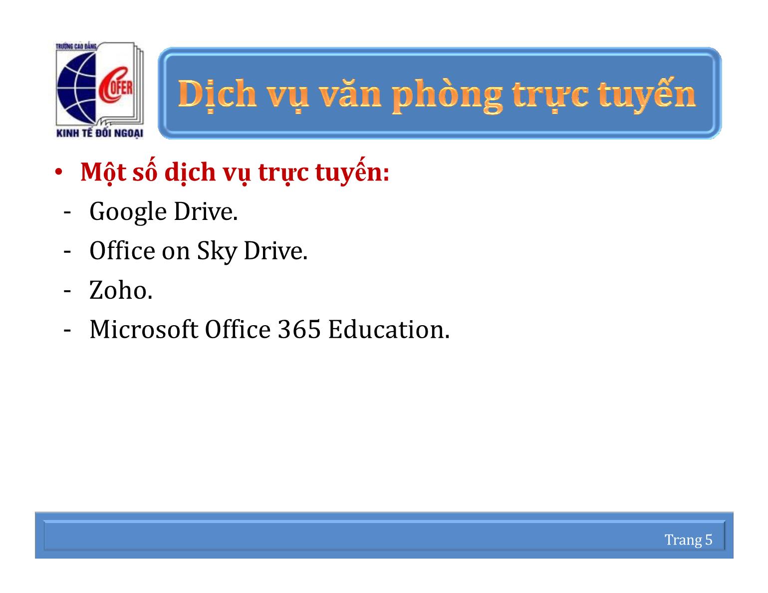 Bài giảng Mạng thông tin quốc tế - Chương 2: Quản lý thư điện tử - Email - Nguyễn Anh Việt trang 5