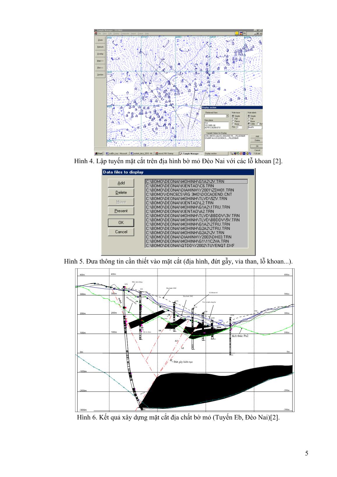 Ứng dụng tin học phân tích tính toán ổn định bờ mỏ lộ thiên trang 5