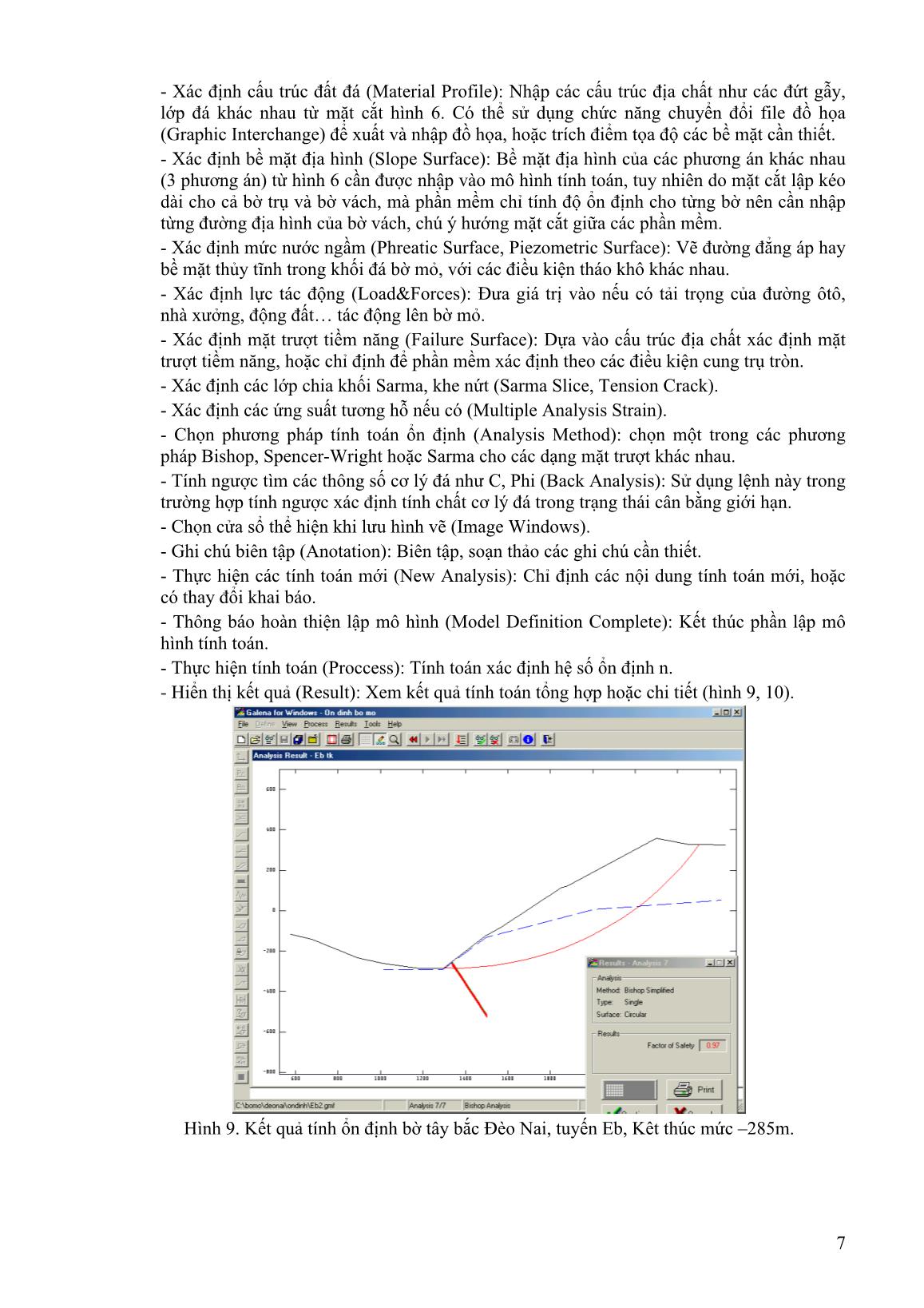 Ứng dụng tin học phân tích tính toán ổn định bờ mỏ lộ thiên trang 7
