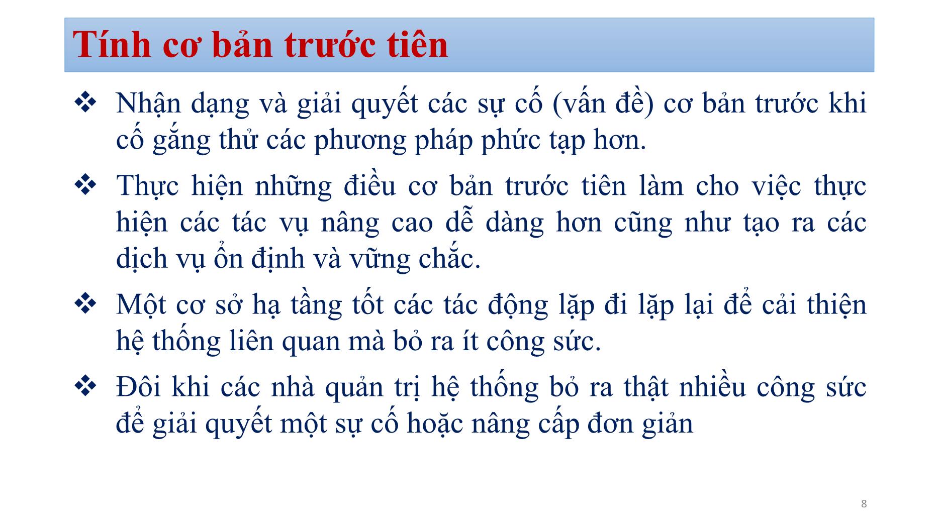 Bài giảng Quản trị mạng - Chương 2: Quản trị vận hành hạ tầng mạng (Phần 3) - Bùi Minh Quân trang 8