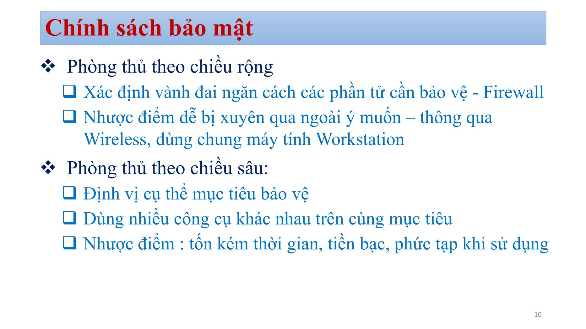 Bài giảng Quản trị mạng - Chương 3: Chiến lược quản trị mạng - Bùi Minh Quân trang 10