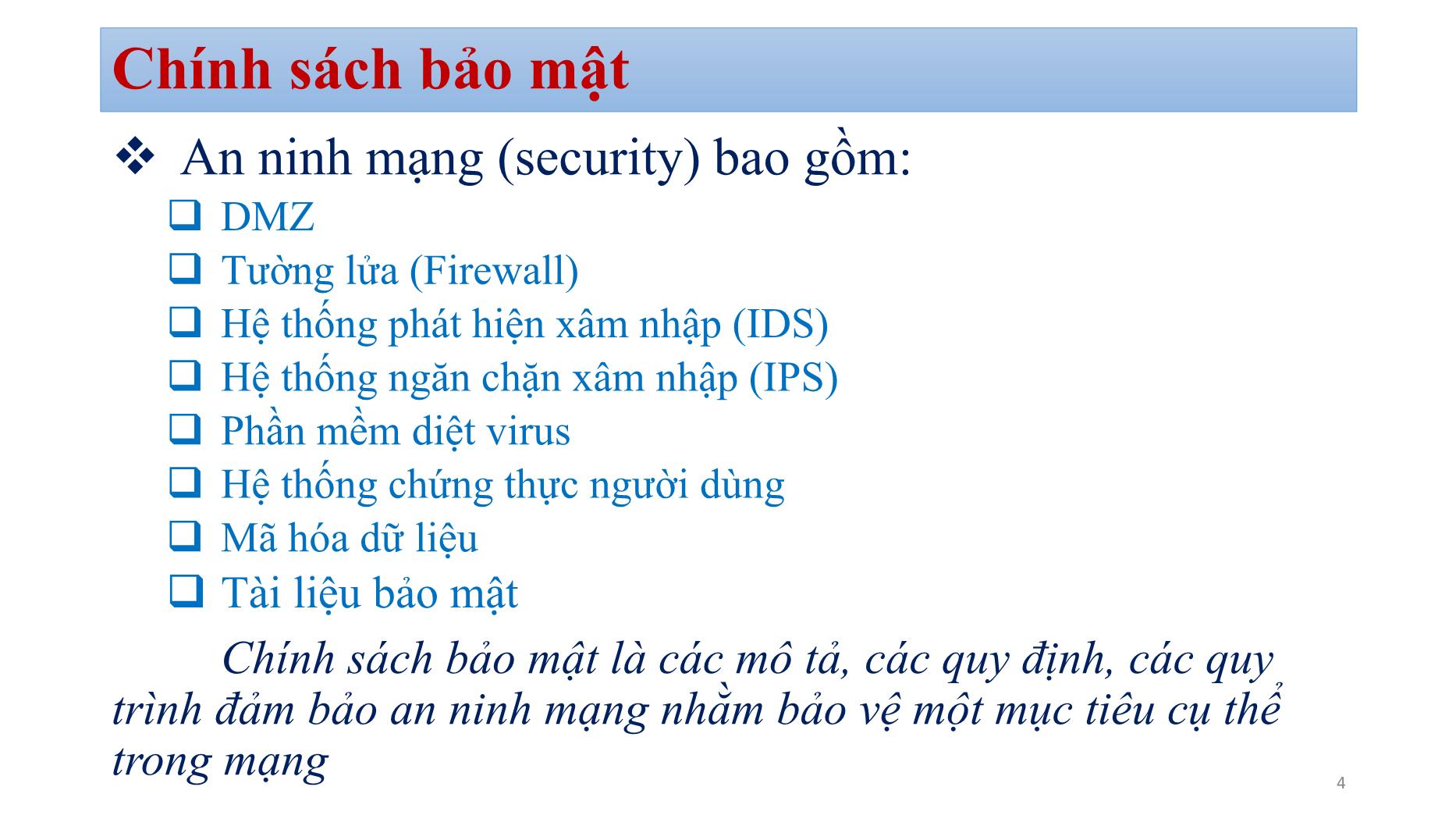 Bài giảng Quản trị mạng - Chương 3: Chiến lược quản trị mạng - Bùi Minh Quân trang 4