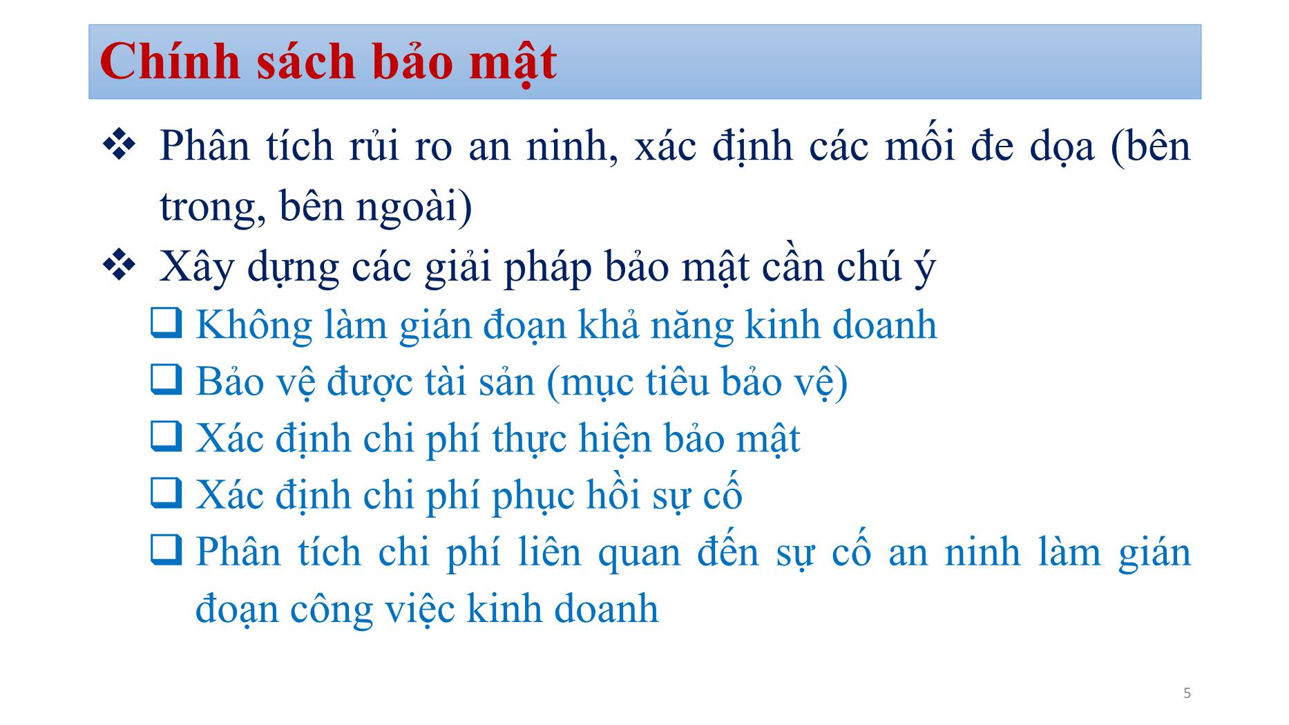 Bài giảng Quản trị mạng - Chương 3: Chiến lược quản trị mạng - Bùi Minh Quân trang 5