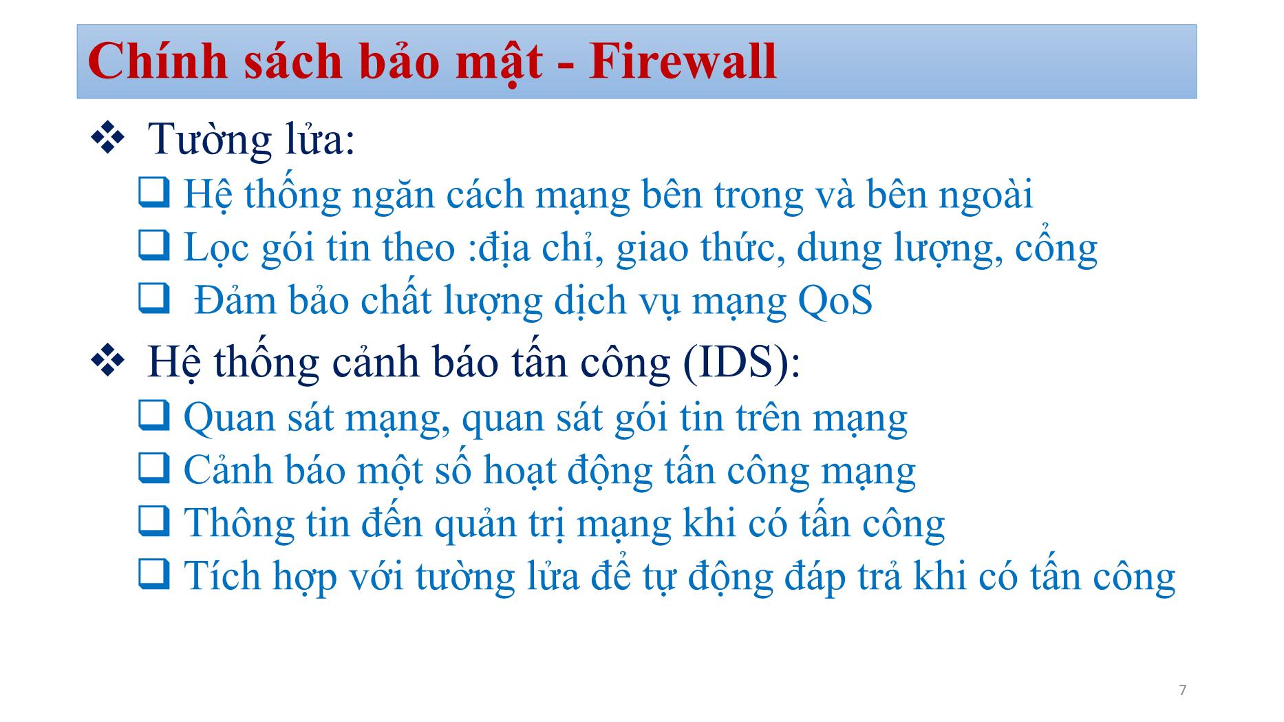 Bài giảng Quản trị mạng - Chương 3: Chiến lược quản trị mạng - Bùi Minh Quân trang 7