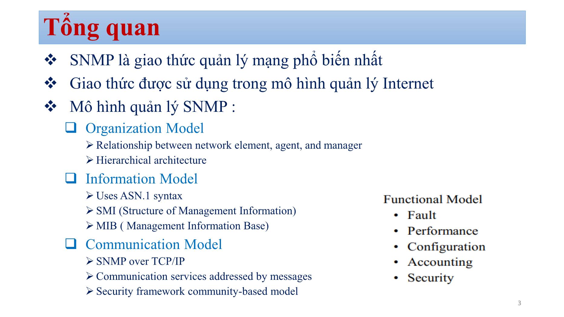 Bài giảng Quản trị mạng - Chương 5: SNMP managerment - Bùi Minh Quân trang 3