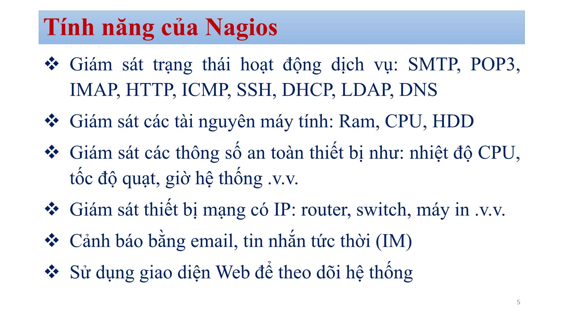 Bài giảng Quản trị mạng - Chương 6: Nagios - Bùi Minh Quân trang 5