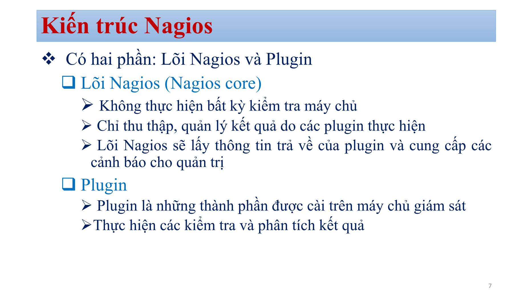 Bài giảng Quản trị mạng - Chương 6: Nagios - Bùi Minh Quân trang 7