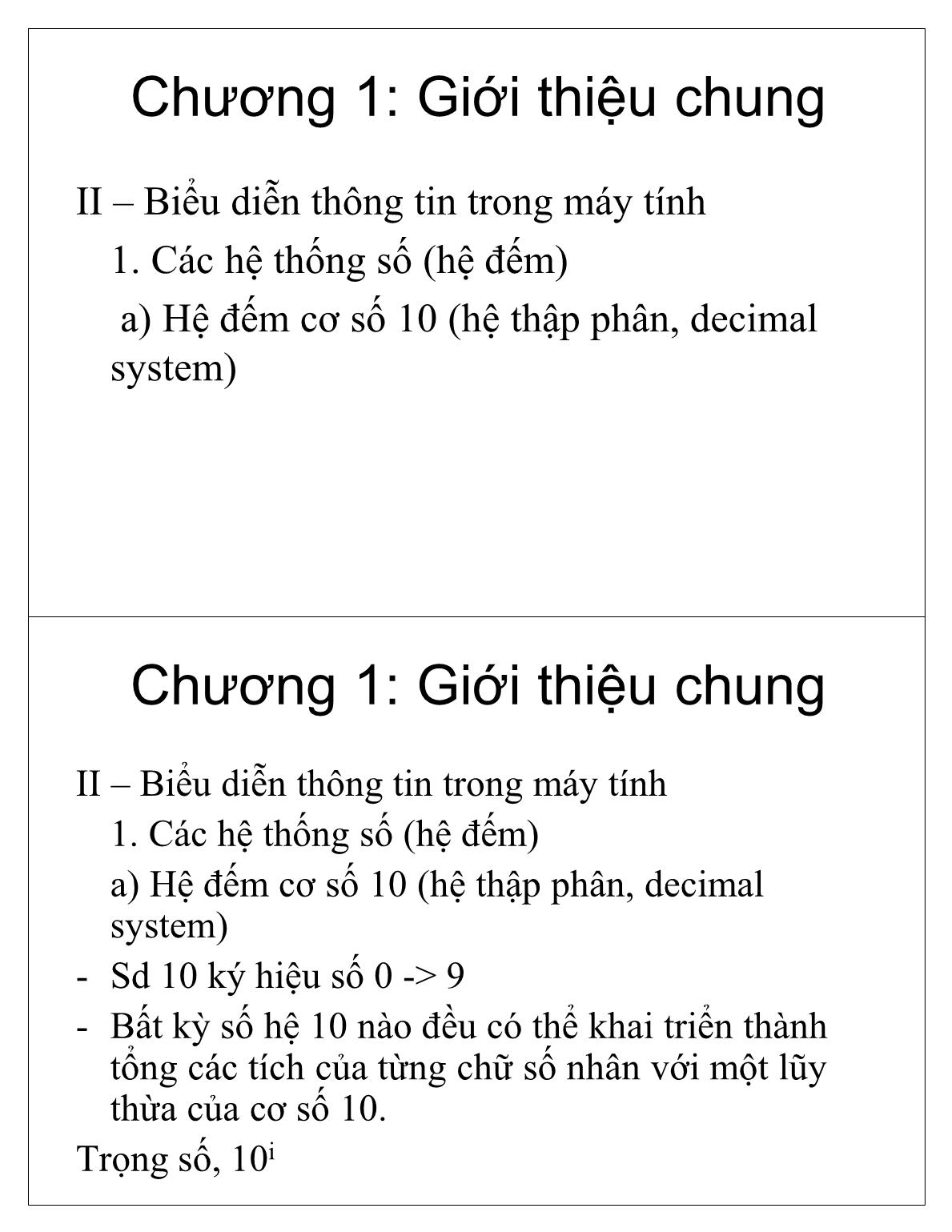 Bài giảng Tin học cơ sở - Chương 1: Giới thiệu chung - Học viện Nông nghiệp Việt Nam trang 4