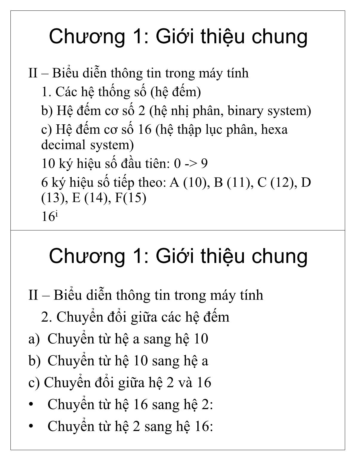 Bài giảng Tin học cơ sở - Chương 1: Giới thiệu chung - Học viện Nông nghiệp Việt Nam trang 6