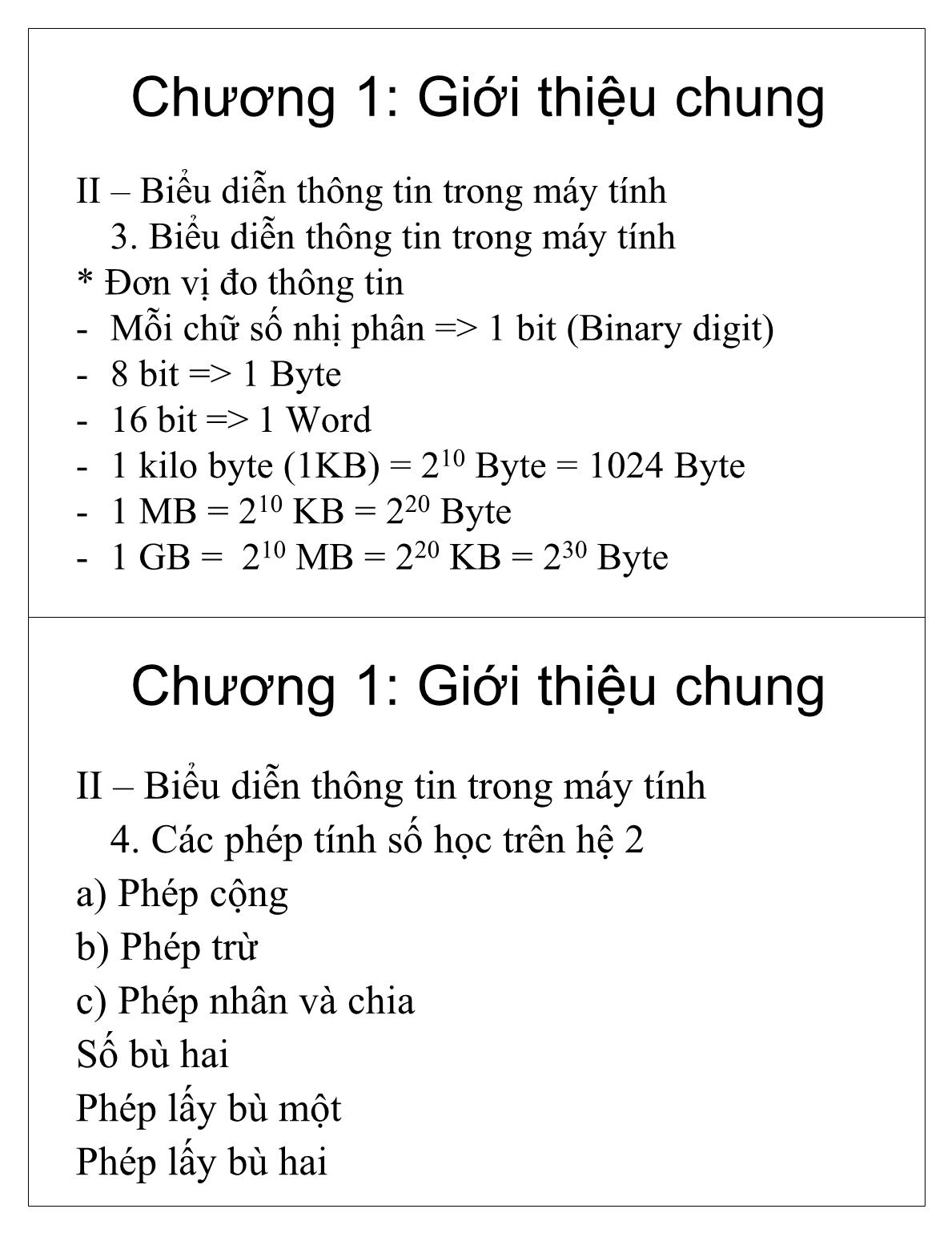 Bài giảng Tin học cơ sở - Chương 1: Giới thiệu chung - Học viện Nông nghiệp Việt Nam trang 8