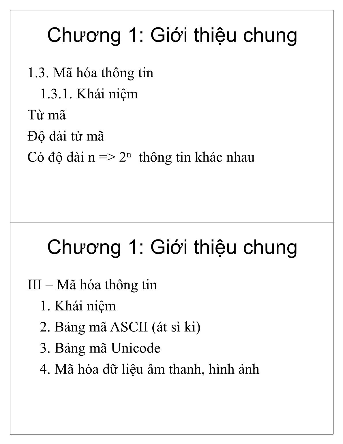 Bài giảng Tin học cơ sở - Chương 1: Giới thiệu chung - Học viện Nông nghiệp Việt Nam trang 9