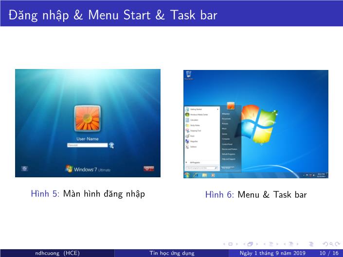 Bài giảng Tin học ứng dụng - Chương 2: Hệ điều hành - Năm học 2019-2020 - Nguyễn Đình Hoa Cương trang 10