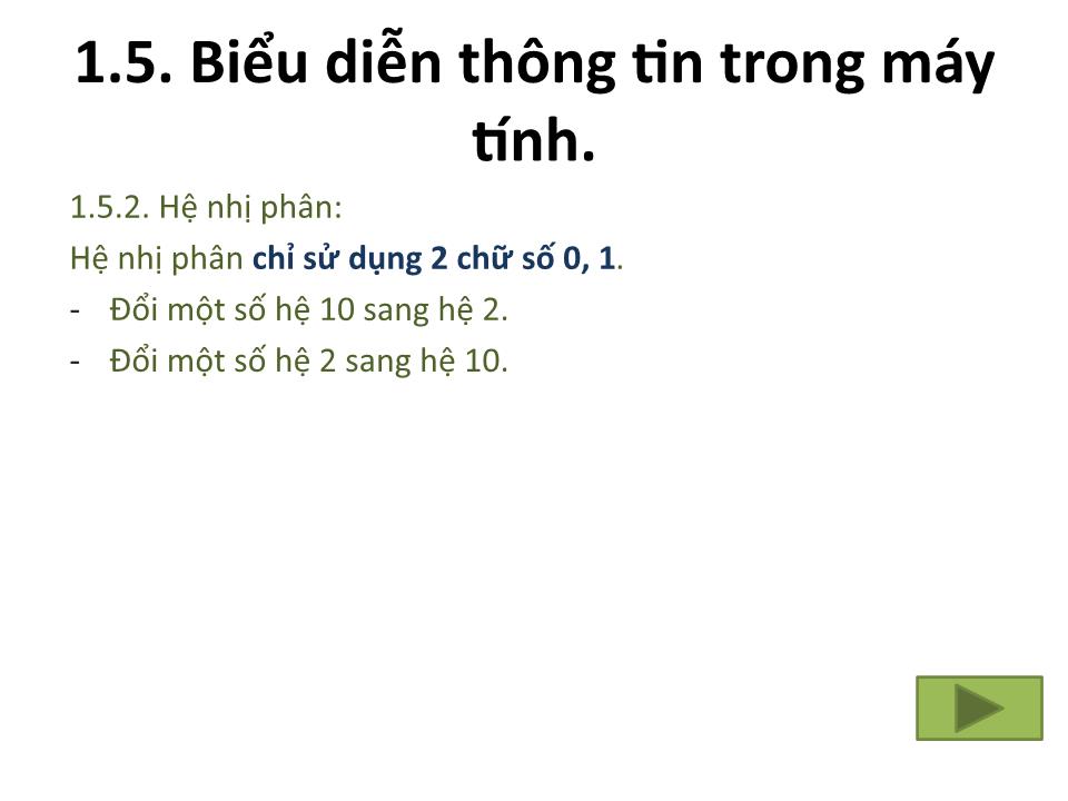 Bài giảng Tin 1 - Chương 1: Những khái niệm cơ bản - Trưởng Đại học Kinh doanh và Công nghệ Hà Nội trang 8