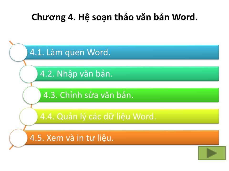 Bài giảng Tin 1 - Chương 4: Hệ soạn thảo văn bản Word - Trưởng Đại học Kinh doanh và Công nghệ Hà Nội trang 2