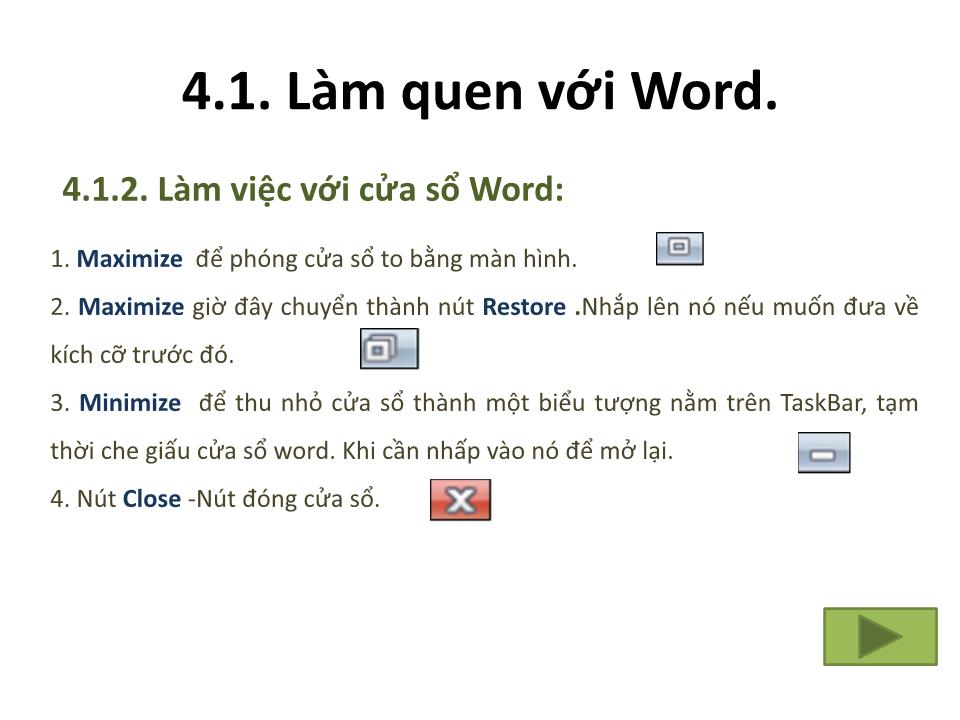 Bài giảng Tin 1 - Chương 4: Hệ soạn thảo văn bản Word - Trưởng Đại học Kinh doanh và Công nghệ Hà Nội trang 5