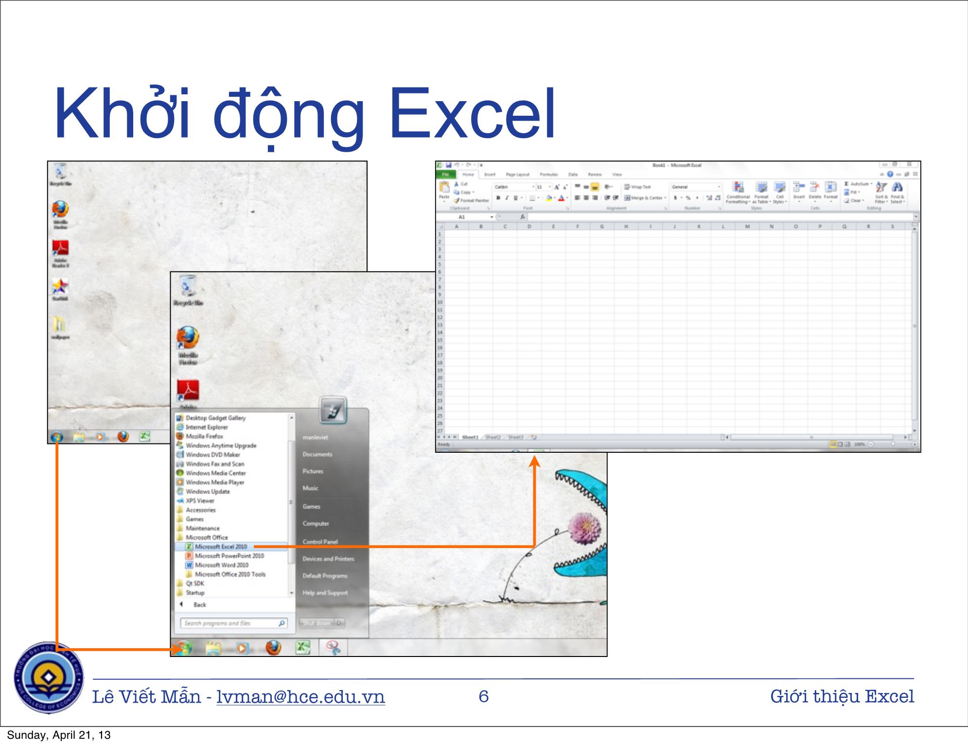 Bài giảng Tin học ứng dụng nâng cao - Bài: Giới thiệu bảng tính điện tử Excel - Lê Viết Mẫn trang 6