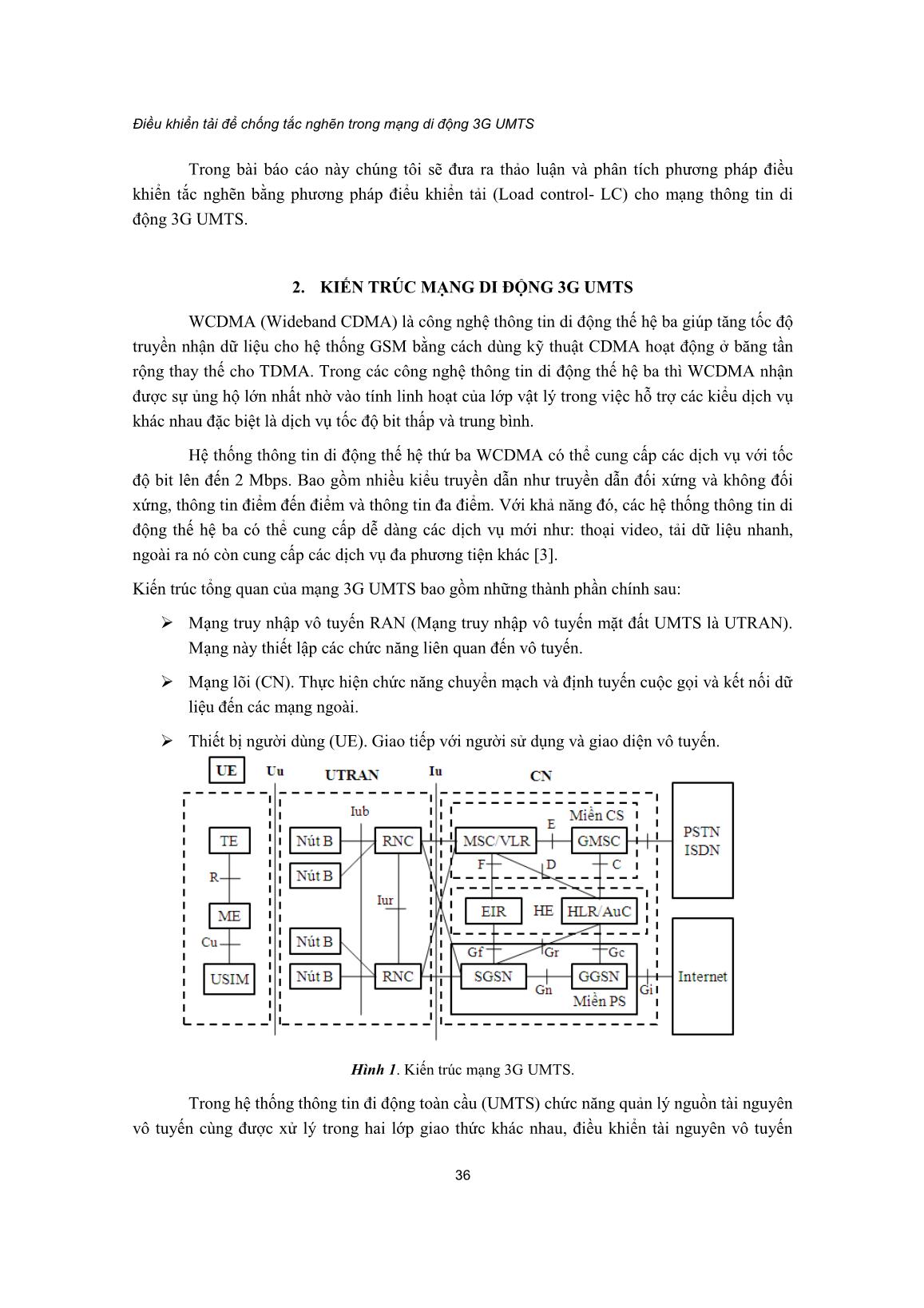 Điều khiển tải để chống tắc nghẽn trong mạng di động 3G UMTS trang 2