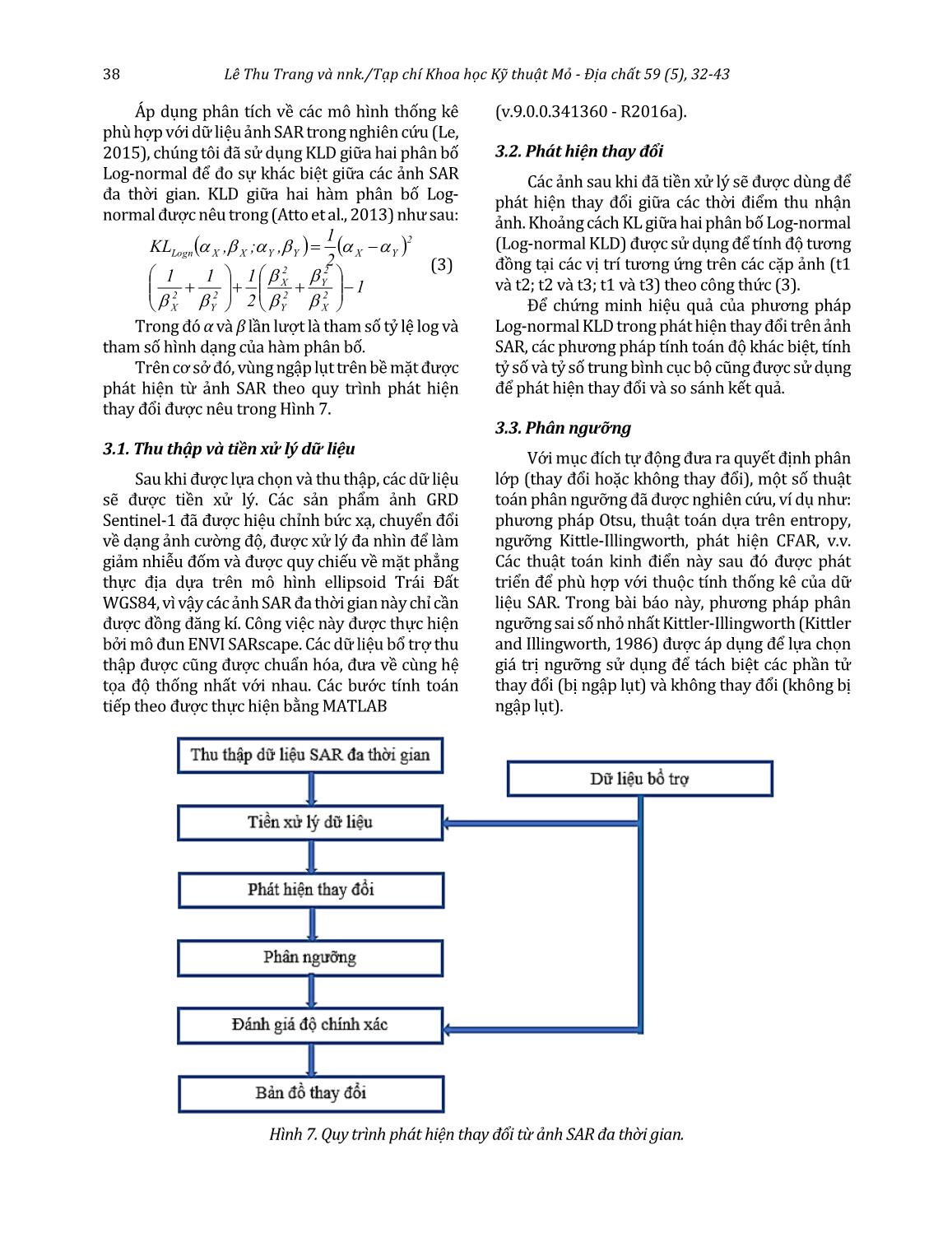 Phát hiện vùng ngập lụt tại Huế từ ảnh SAR đa thời gian bằng phép đo độ tương đồng thống kê trang 7