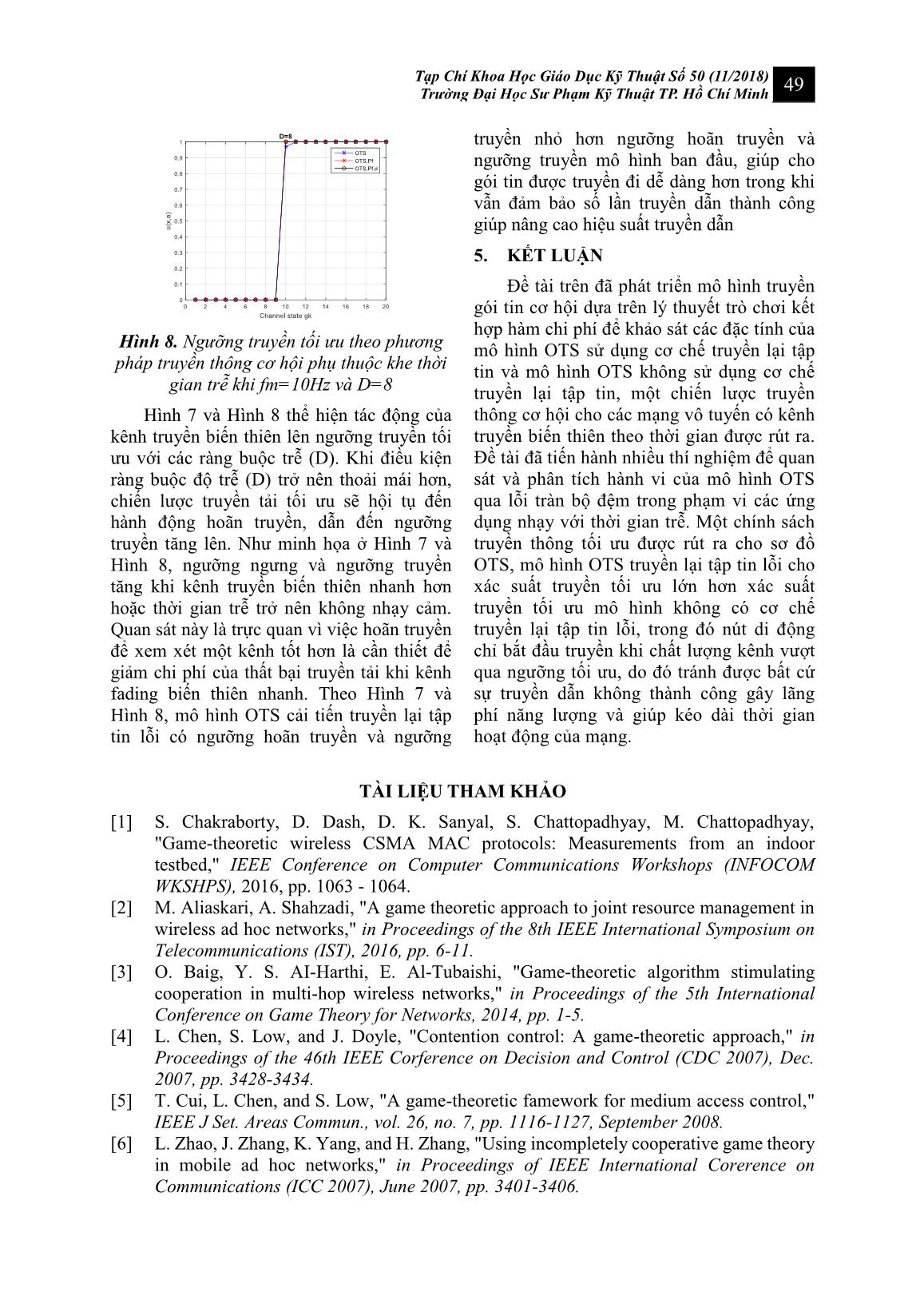 Tối ưu cơ hội truyền gói tin trong mạng vô tuyến sử dụng lý thuyết trò chơi trang 8