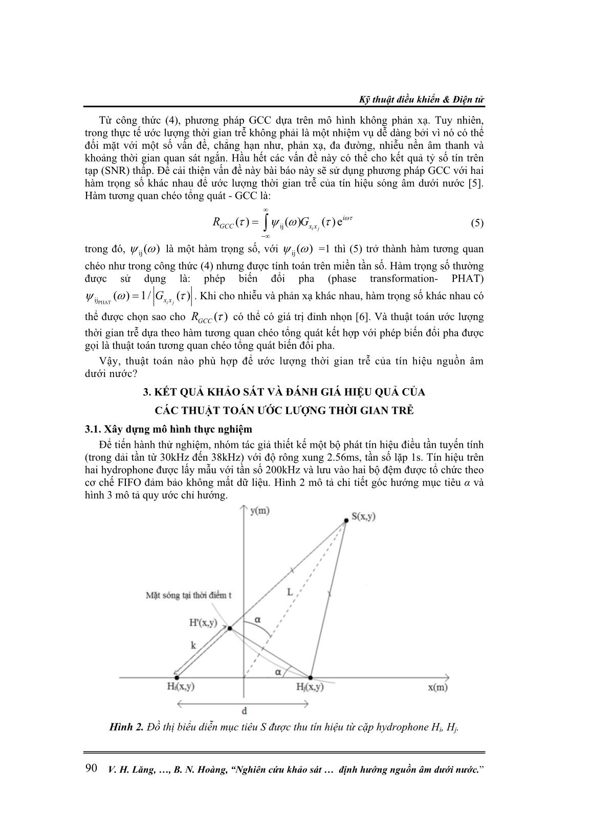 Nghiên cứu khảo sát thuật toán ước lượng thời gian trễ cho bài toán định hướng nguồn âm dưới nước trang 3