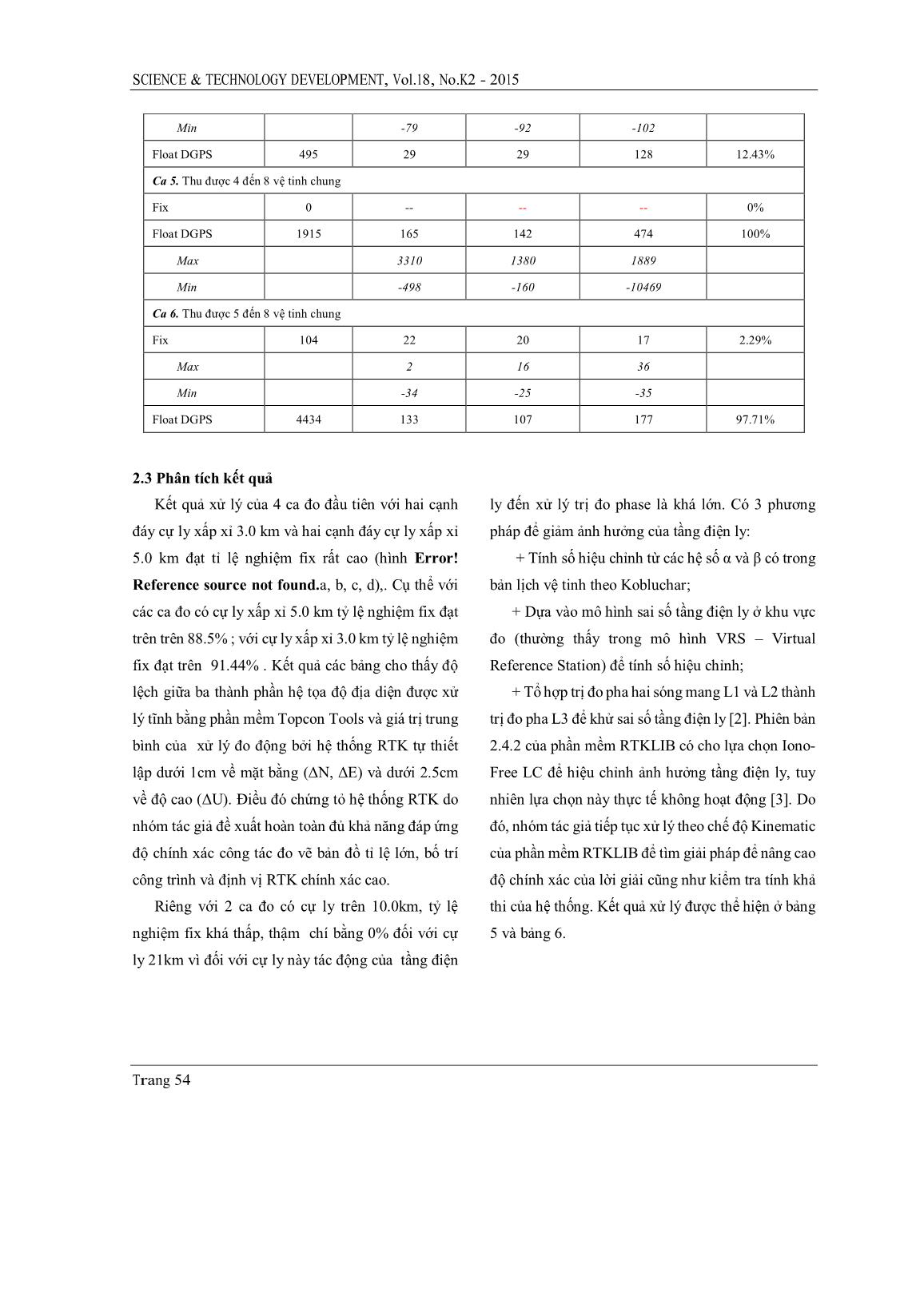 Một số kết quả thực nghiệm của hệ thống định vị GPS RTK sử dụng mạng lưới viễn thông di động 3G và Internet trang 7
