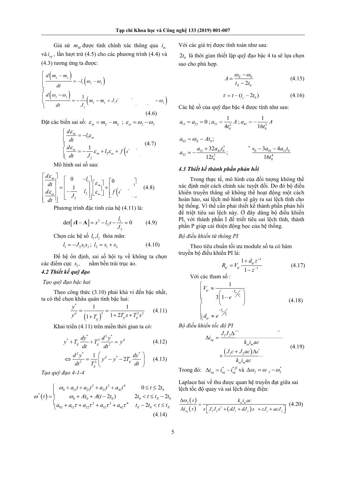 Thiết kế điều khiển phẳng truyền động điện không đồng bộ hệ hai khâu quán tính ghép mềm nuôi bởi nghịch lưu nguồn áp có vòng điều khiển dòng stator lý tưởng trang 5