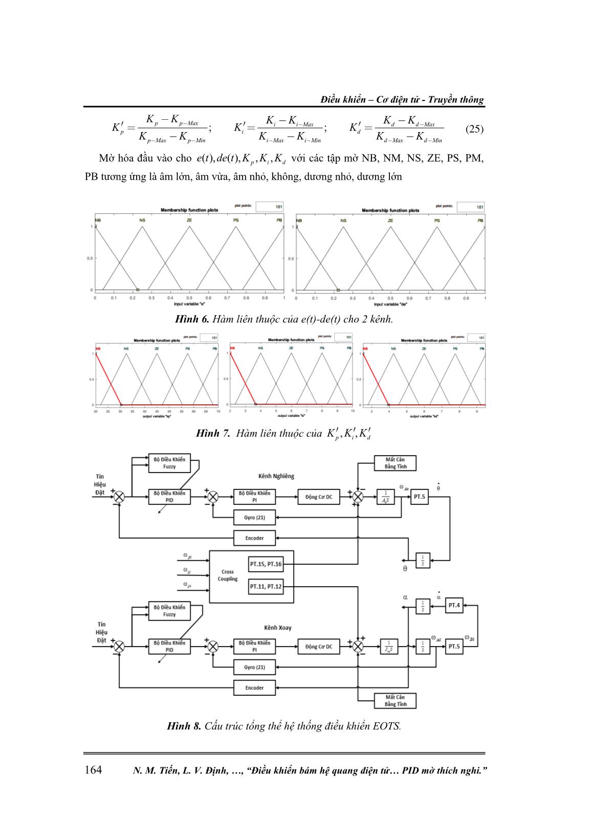 Điều khiển bám hệ quang điện tử trong môi trường rung lắc sử dụng bộ điều khiển pid mờ thích nghi trang 7