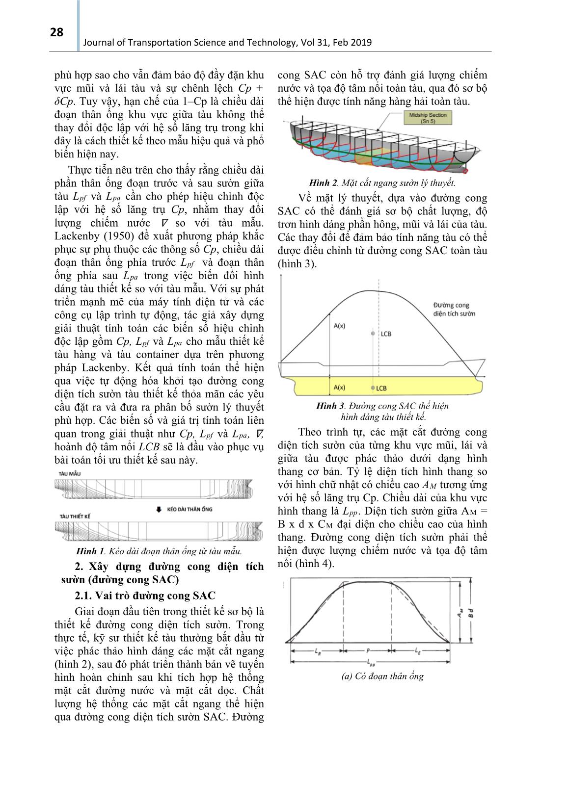 Tự động hóa biến đổi thông số hình dáng tàu áp dụng phương pháp Lackenby trang 2
