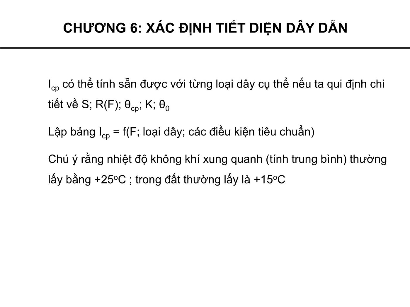 Bài giảng Cung cấp điện - Chương 6: Xác định tiết diện dây dẫn - Phạm Khánh Tùng trang 10