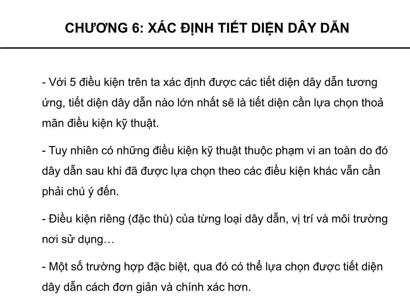 Bài giảng Cung cấp điện - Chương 6: Xác định tiết diện dây dẫn - Phạm Khánh Tùng trang 3