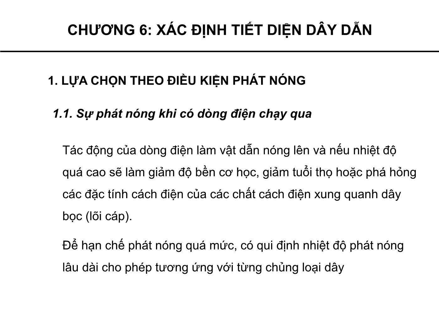 Bài giảng Cung cấp điện - Chương 6: Xác định tiết diện dây dẫn - Phạm Khánh Tùng trang 6