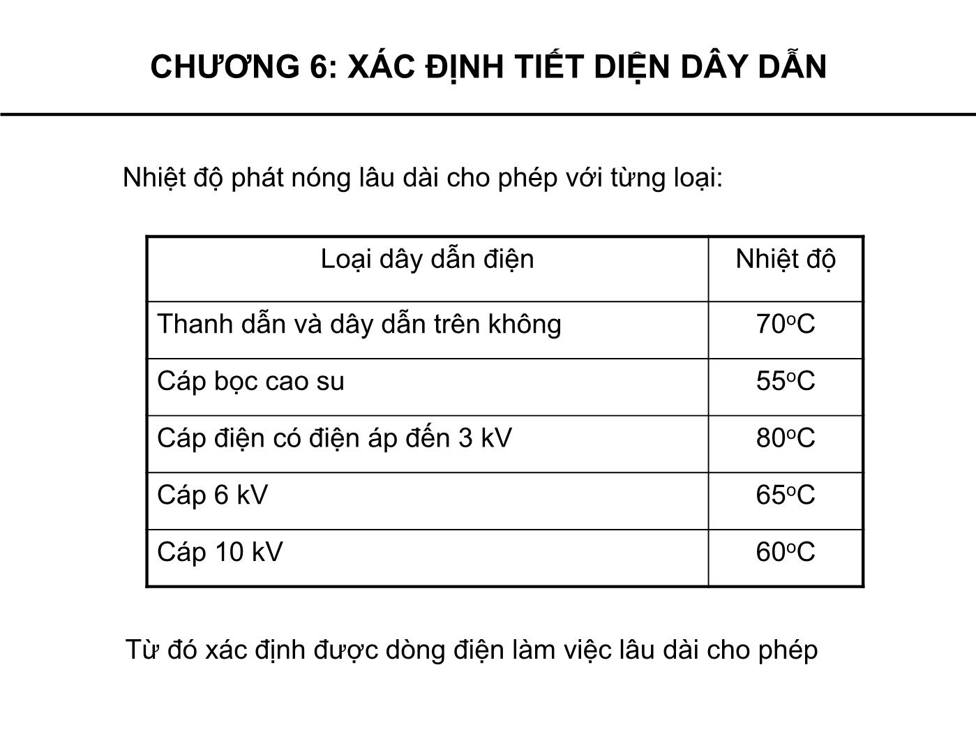 Bài giảng Cung cấp điện - Chương 6: Xác định tiết diện dây dẫn - Phạm Khánh Tùng trang 7