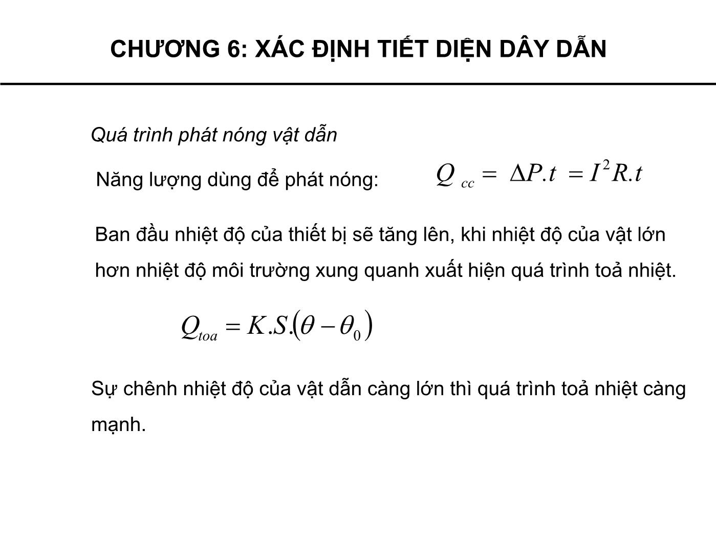 Bài giảng Cung cấp điện - Chương 6: Xác định tiết diện dây dẫn - Phạm Khánh Tùng trang 8