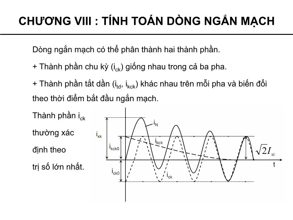 Bài giảng Cung cấp điện - Chương 8: Tính toán dòng ngắn mạch - Phạm Khánh Tùng trang 10