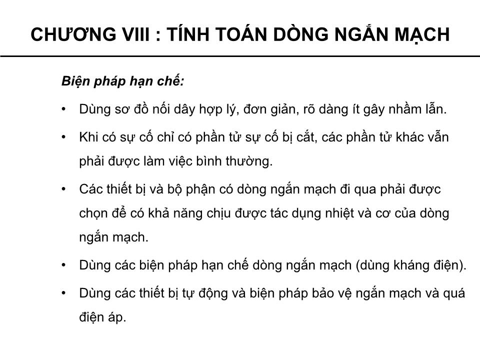 Bài giảng Cung cấp điện - Chương 8: Tính toán dòng ngắn mạch - Phạm Khánh Tùng trang 6