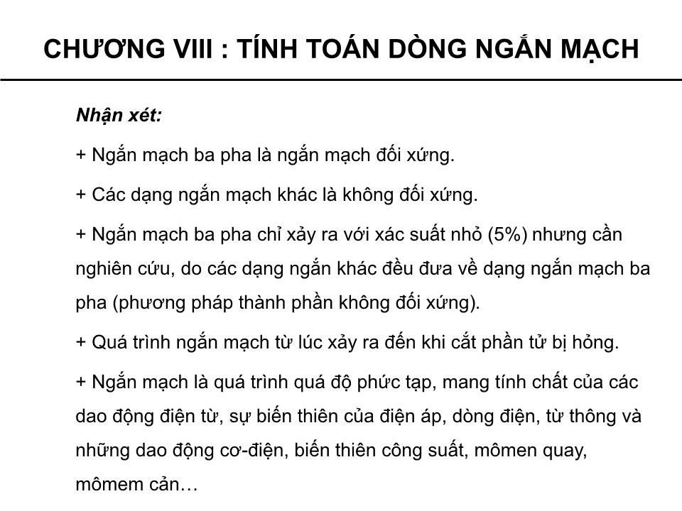 Bài giảng Cung cấp điện - Chương 8: Tính toán dòng ngắn mạch - Phạm Khánh Tùng trang 9