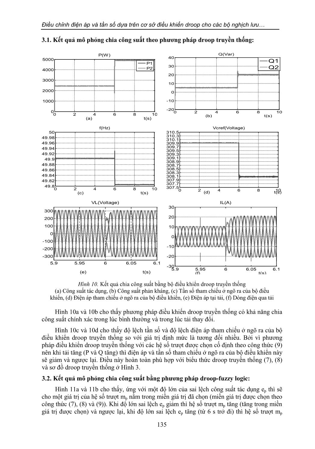 Điều chỉnh điện áp và tần số dựa trên cơ sở điều khiển droop cho các bộ nghịch lưu kết nối song song trong lưới siêu nhỏ trang 9