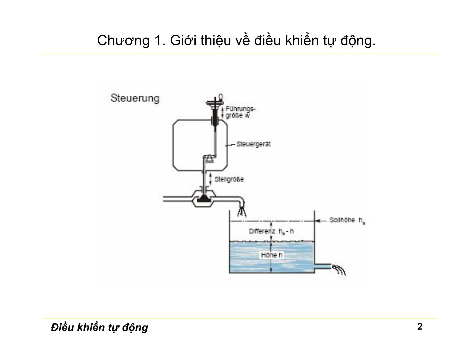 Bài giảng Điều khiển tự động - Chương 1: Giới thiệu về điều khiển tự động trang 2