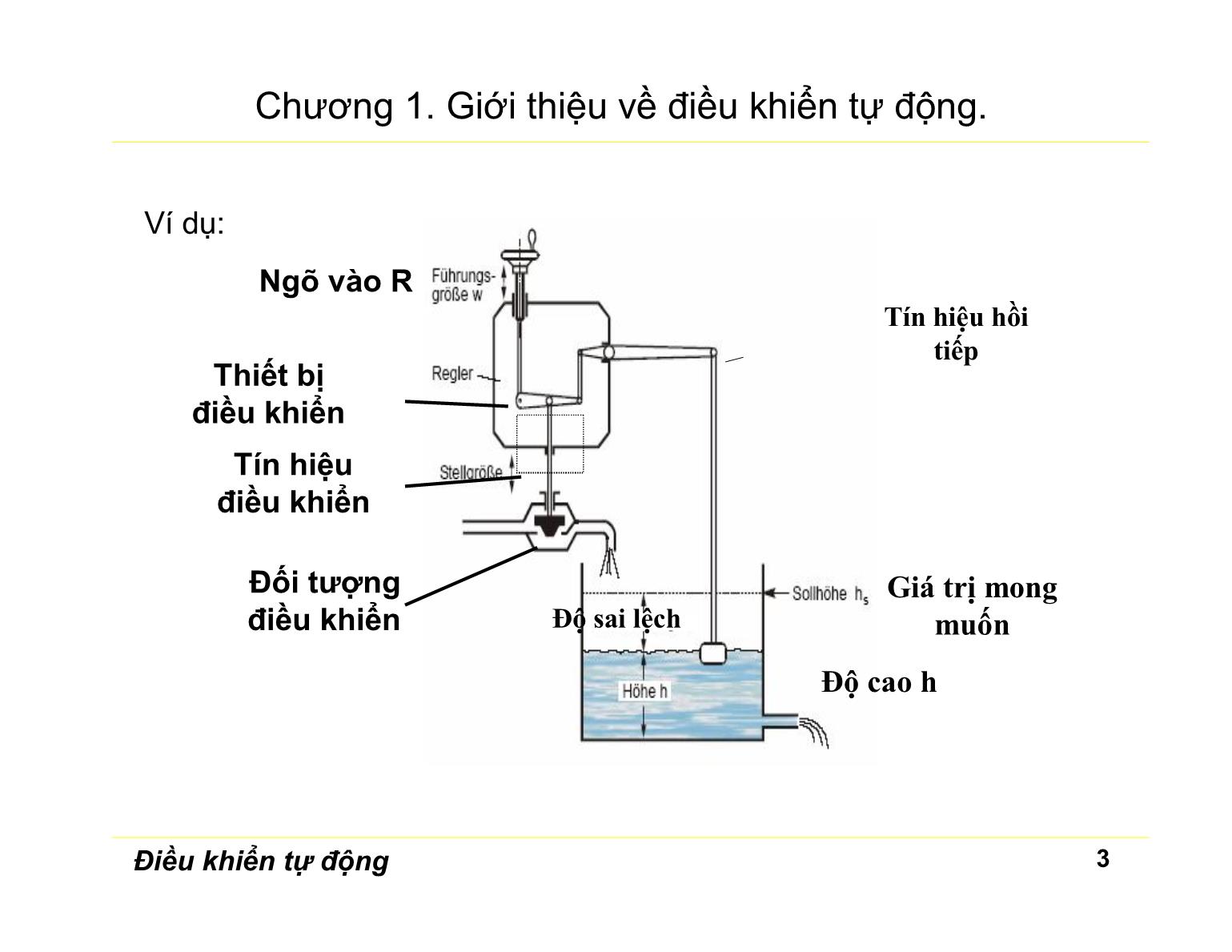 Bài giảng Điều khiển tự động - Chương 1: Giới thiệu về điều khiển tự động trang 3