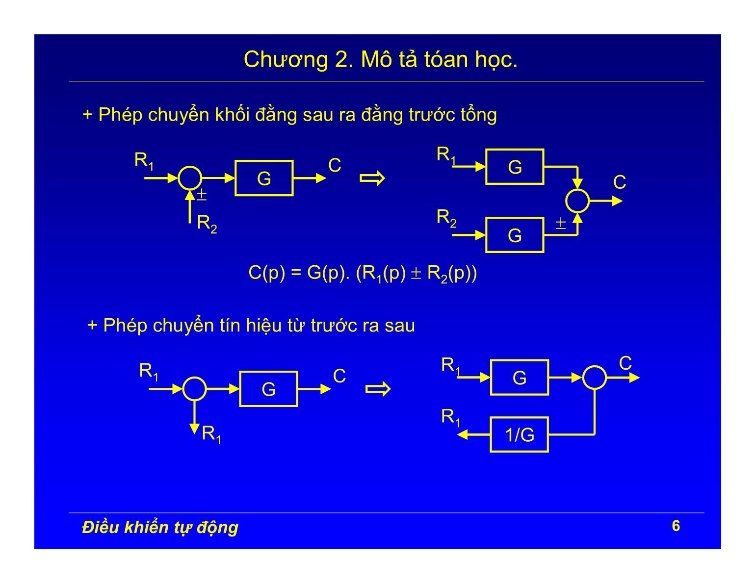 Bài giảng Điều khiển tự động - Chương 2: Mô tả toán học trang 6