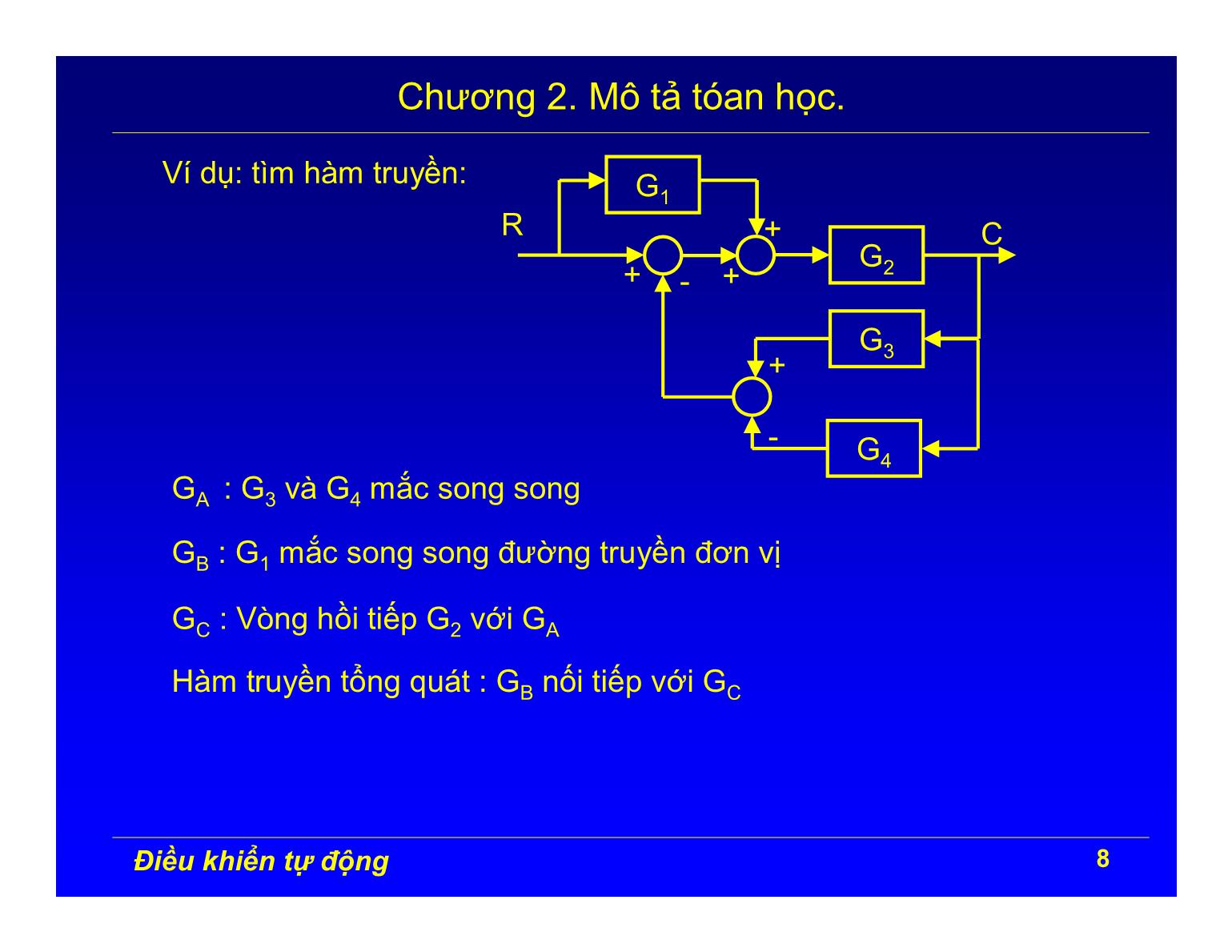 Bài giảng Điều khiển tự động - Chương 2: Mô tả toán học trang 8