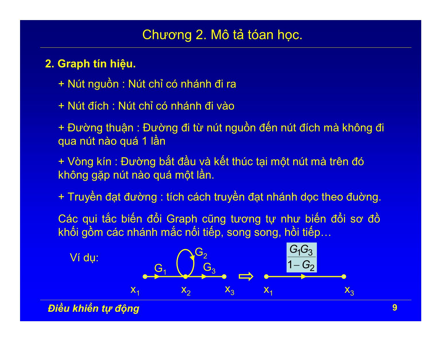 Bài giảng Điều khiển tự động - Chương 2: Mô tả toán học trang 9