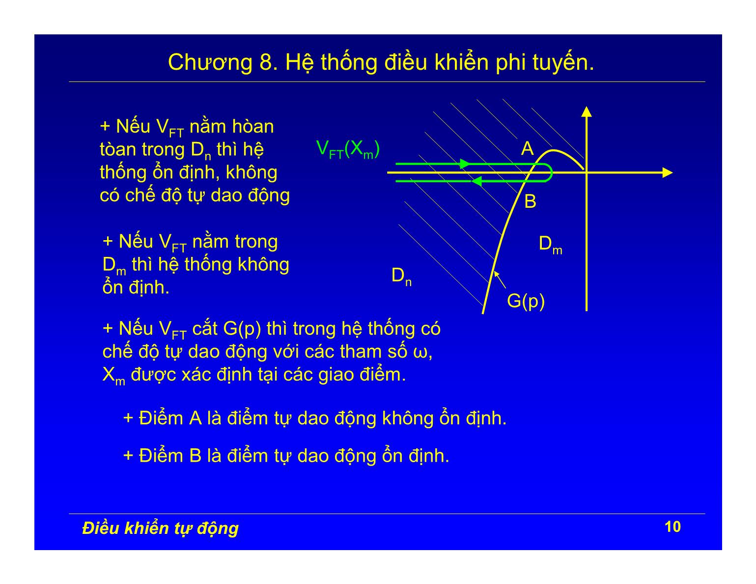 Bài giảng Điều khiển tự động - Chương 8: Hệ thống điều khiển phi tuyến trang 10