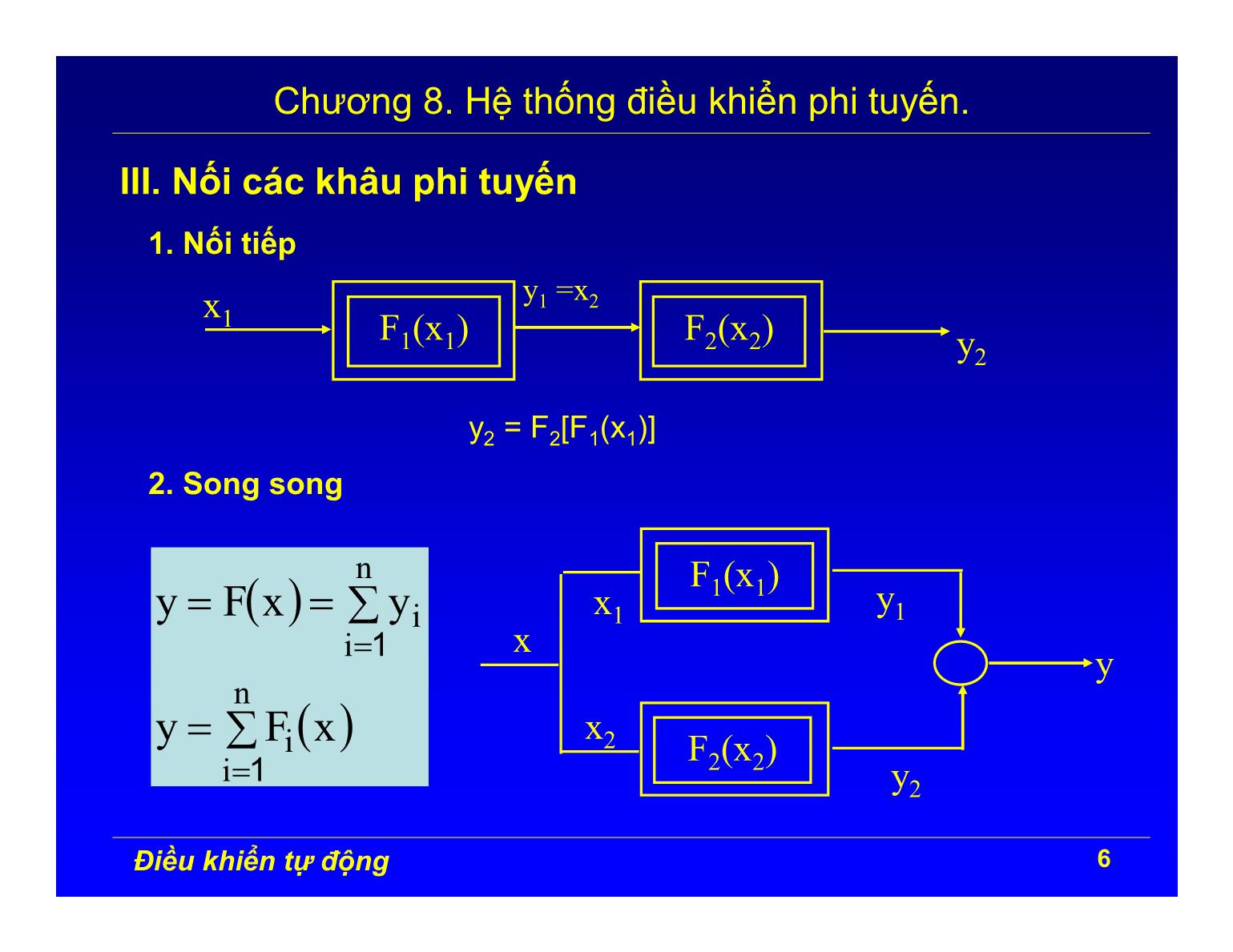 Bài giảng Điều khiển tự động - Chương 8: Hệ thống điều khiển phi tuyến trang 6