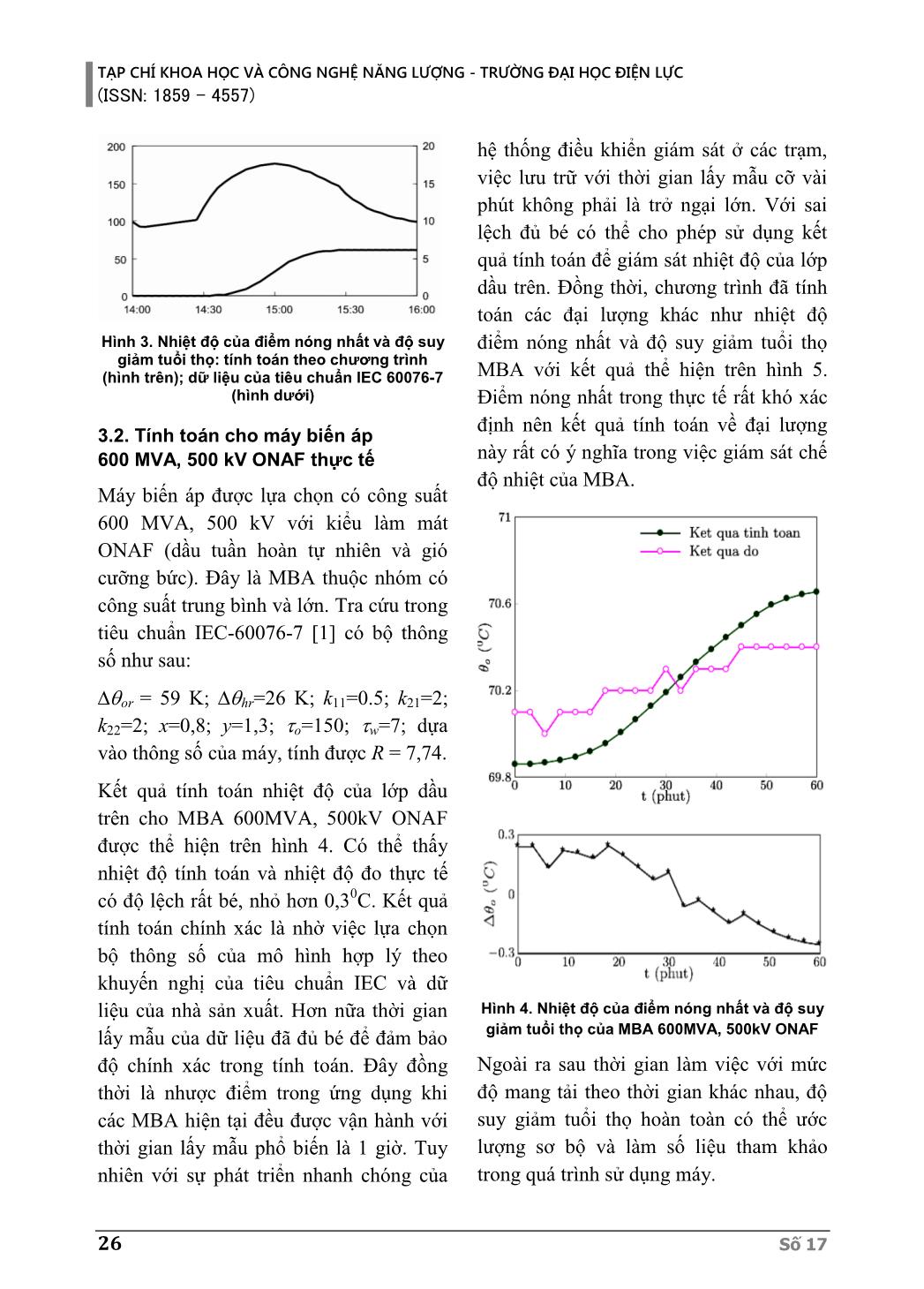 Xây dựng chương trình tính toán chế độ nhiệt máy biến áp dựa trên mô hình động của IEC trang 5