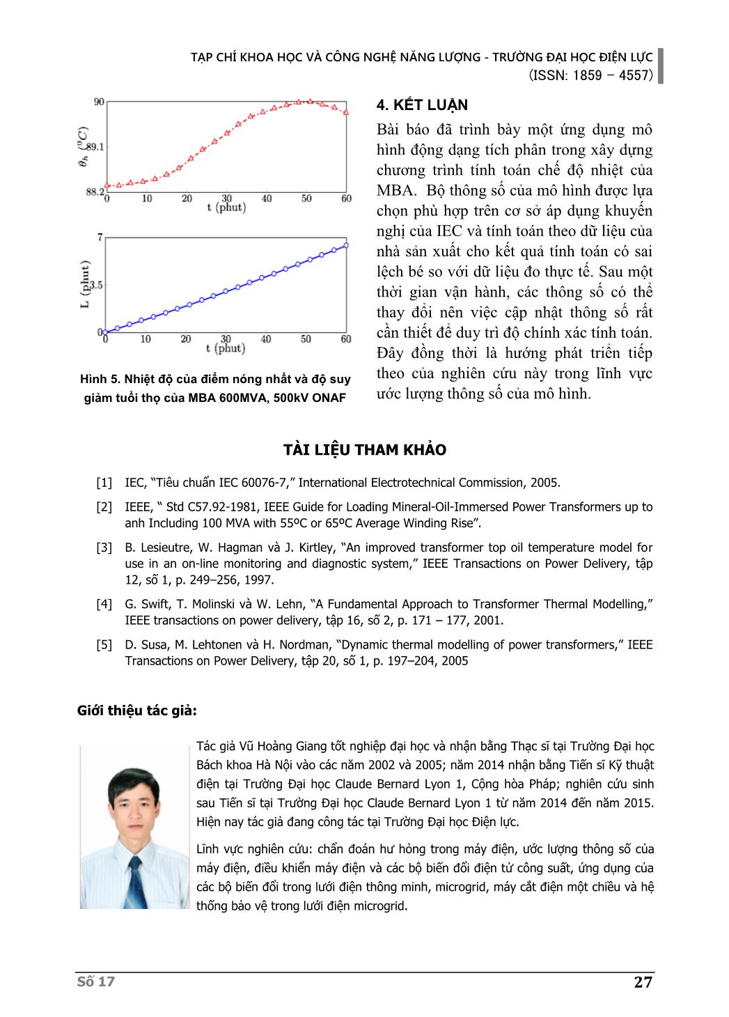 Xây dựng chương trình tính toán chế độ nhiệt máy biến áp dựa trên mô hình động của IEC trang 6