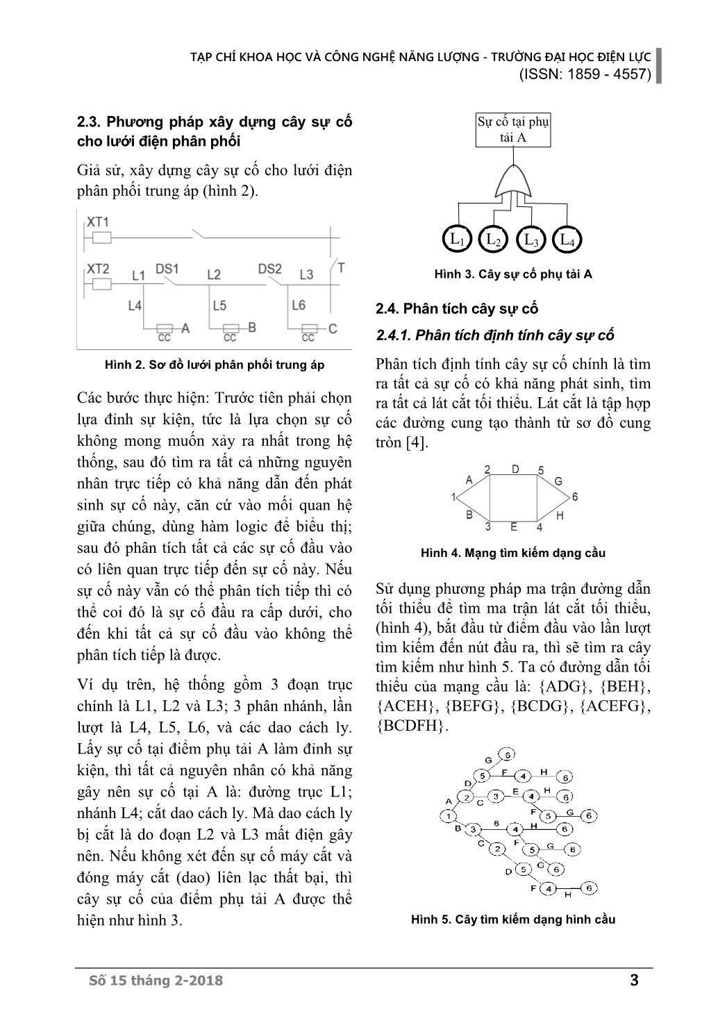 Phân tích độ tin cậy lưới điện trung áp sử dụng phương pháp cây sự cố trang 3