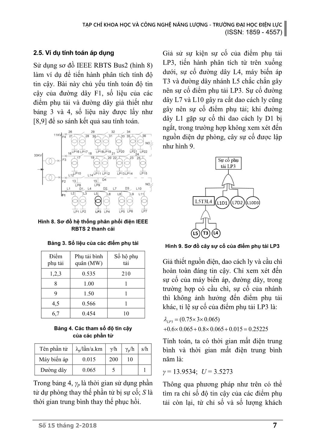 Phân tích độ tin cậy lưới điện trung áp sử dụng phương pháp cây sự cố trang 7