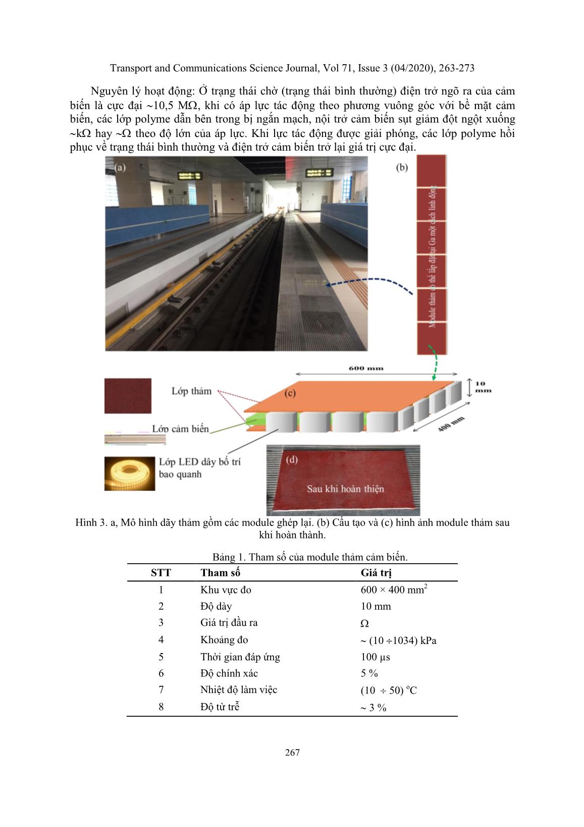 Tự động cảnh báo vượt quá vạch an toàn tại ga Metro Hà Nội sử dụng thảm điện tử mềm trang 5