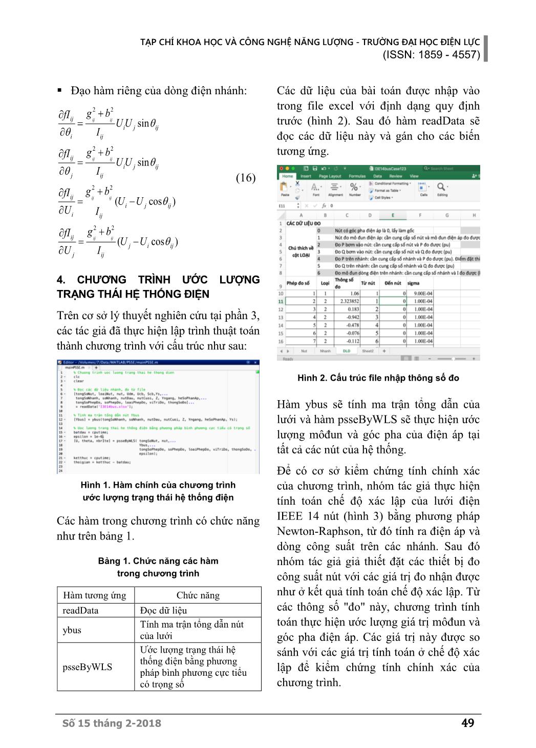 Ước lượng trạng thái hệ thống điện bằng phương pháp bình phương cực tiểu có trọng số trang 5